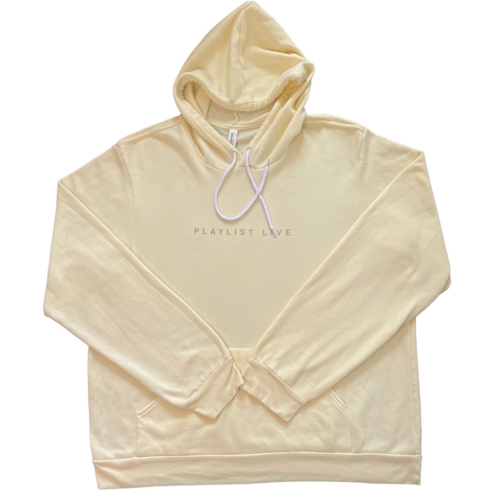 Bella Canvas Playlist Live Men's Yellow Hoodie Pullover Sweatshirt Size XXL